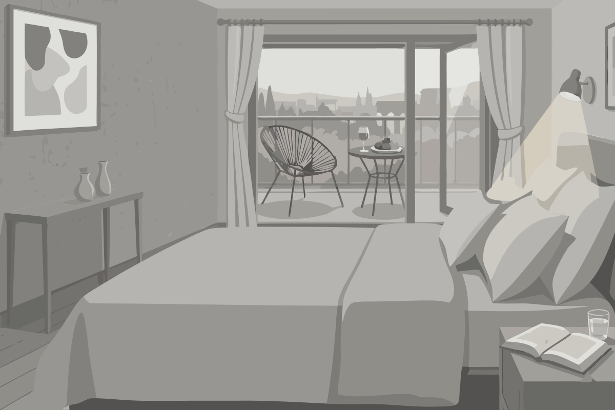 Apartment mit 2 Schlafzimmern und Terrasse - Y1